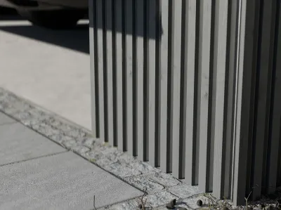 AluHolz Hybrid Außenpaneele Thermokiefer hellgrau lackiert Produktbild #5