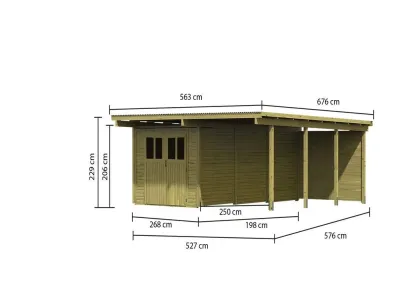 Carport SPARSET Flachdachcarport 3 kdi Produktbild #5