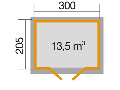 Gartenhaus 122 Gr. 3 28 mm schwedenrot Produktbild #2