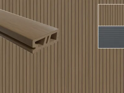 WPC-Fassade Rhombusleiste Hellbraun Produktbild #1