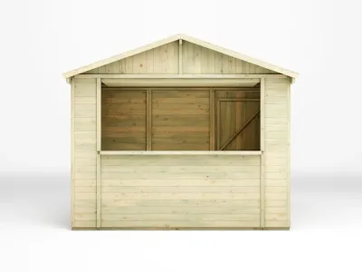 Marktstand - Verkaufsstand Tallinn 4,66 m² 16 mm KDI grün inkl. Boden Produktbild #5