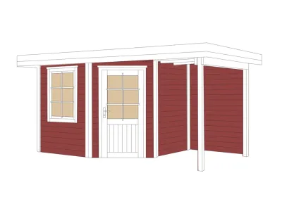 Gartenhaus Designhaus 213 Plus A Gr. 2 schwedenrot Produktbild #3