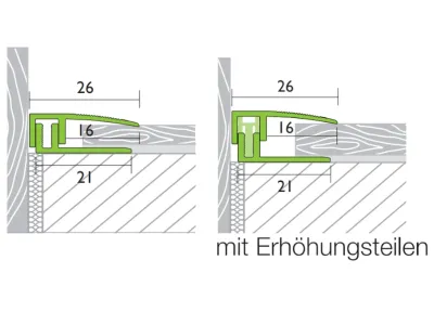 Abschlussprofil PROVARIO Universal Aluminium Schwarz matt Produktbild #2