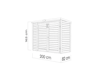 Geräteschrank Mülltonnenbox Multibox 3 14 mm anthrazit Produktbild #4
