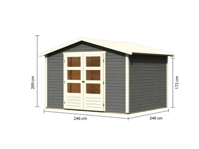 Gartenhaus Carlton 4 19 mm terragrau Produktbild #5