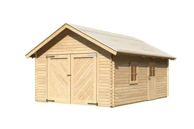 Garage Blockhausgarage mit Tor 40 mm naturbelassen Produktbild #12