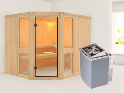 Sauna Systemsauna Amelia 3 inkl. 9 kW Saunaofen integr. Steuerung Produktbild #1