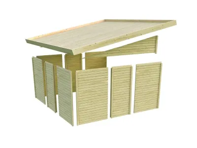Gerätehaus Ahnlehnhaus Wandlitz 3 19 mm terragrau Produktbild #2