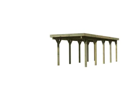 Garage Blockhausgarage 28 mm natur Produktbild #8