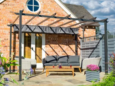 Aluminium-Pergola "Venezia 4x3" dunkelgrau Produktbild #2