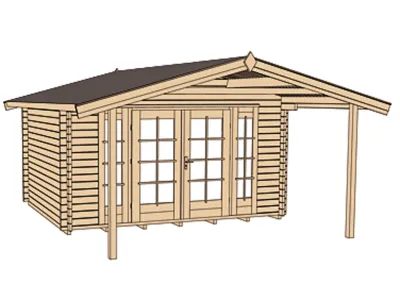 Gartenhaus 137 A Gr. 2 45 mm naturbelassen Produktbild #3
