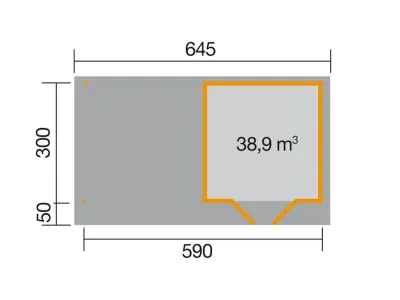 Gartenhaus Designhaus 126 Plus B Gr. 2 anthrazit Produktbild #2