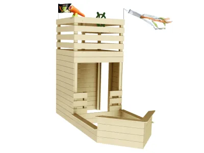 Spielturm Piratenschiff Hacker naturbelassen Produktbild #1
