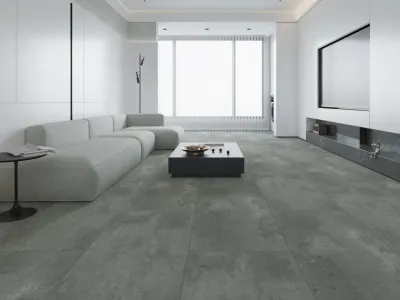 Premium Klickvinyl Grey Concrete Fliese Produktbild #3