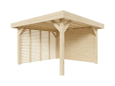 Pavillon Gartenlaube Dice Fichte, halboffen Produktbild #4