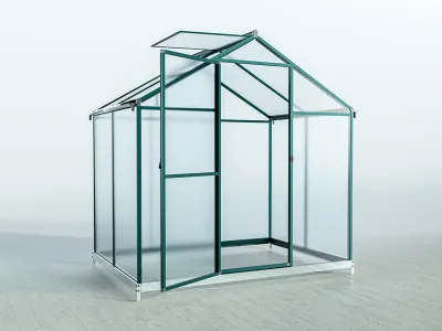 Gewächshaus Aluminium Garten Pflanzenhaus Alu Treibhaus Frühbeet mit Fundament Produktbild #9