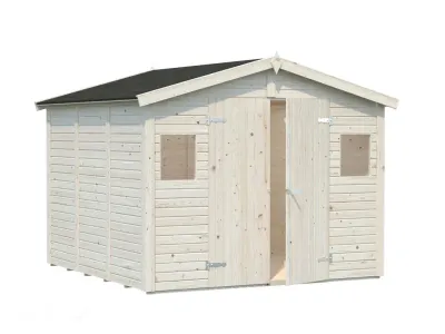 Gerätehaus Dan 7,0 m² 16 mm transparent tauchimprägniert Produktbild #1