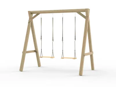 Doppelschaukel KDI inkl. 2 Schaukelsitze Holz Produktbild #4