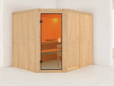 Sauna Horna mit bronzierter Glastür Produktbild #1
