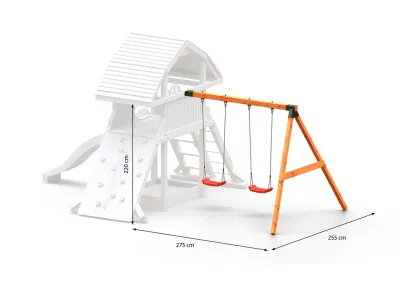 Spielturm Giant Move teakfarben inkl. Rutsche rot Produktbild #8