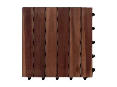 Terrassenfliese Akazie Holzfliese dunkel geölt Produktbild #1