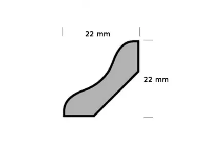 Sockelleiste Hohlkehlleiste Fichte astig massiv weiß transparent gewachst Produktbild #3