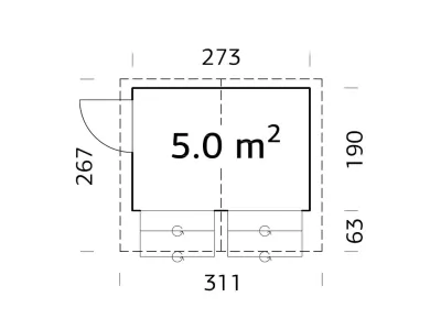 Marktstand - Verkaufsstand Stella 5 m² 16 mm naturbelassen inkl. Boden Produktbild #9