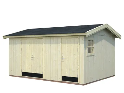 Gerätehaus Olaf 13,5 m² 18+70 mm naturbelassen Produktbild #2
