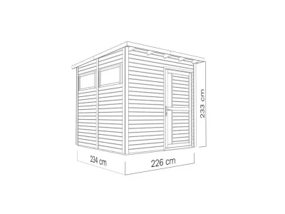 Gartenhaus Punta 2 19 mm hellgrau Produktbild #2