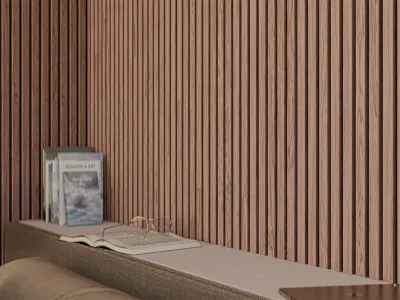 Akustikpaneele Wandverkleidung Walnut 120 cm Filz schwarz Produktbild #1