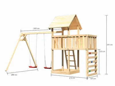 Kinderspielturm Lotti SET naturbelassen Produktbild #8