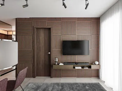 Akustikpaneele Dekor-Wandpaneele Quadrado Walnut Oak geölt Produktbild #1