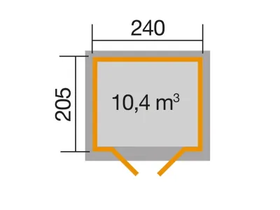 Gartenhaus 122 Gr. 1 28 mm schwedenrot Produktbild #2