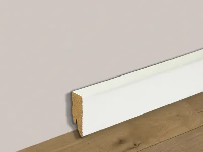 Vierkant Sockelleiste Ultra weiß streichfähig glänzend (MDF-Kern) Produktbild #2