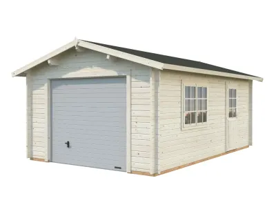 Garage Roger 19,0 m² mit Sektionaltor 44 mm transparent tauchimprägniert Produktbild #2
