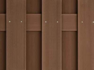 Sichtschutzzaun JUMBO WPC Hauptelement Braun Produktbild #3