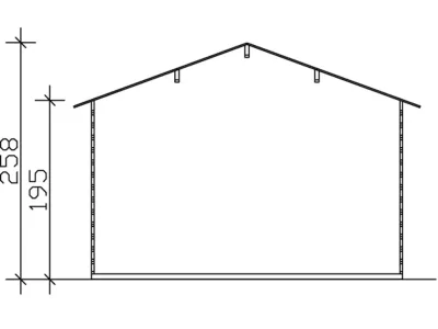 Gartenhaus Blockbohlenhaus Malaga 2 28 mm naturbelassen Produktbild #4