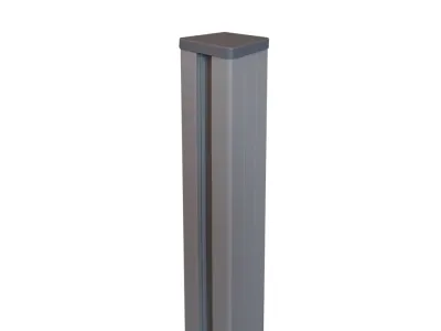 Pfosten Alu Solid Silbergrau Produktbild #1
