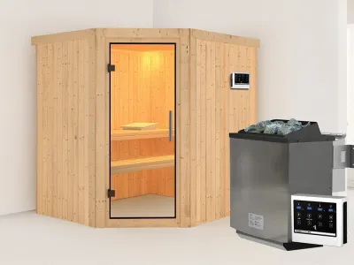 Sauna Systemsauna Siirin, inkl. 9 kW Bio-Ofen mit externer Steuerung Produktbild #1