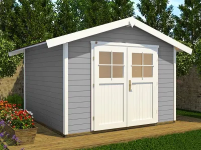 Gartenhaus 122 Gr. 2 28 mm grau Produktbild #1