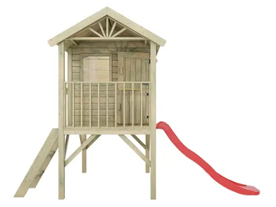 Stelzenhaus Funny XL KDI inkl. Rutsche rot Produktbild #3