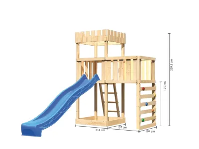 Spielturm Ritterburg Löwenherz SET naturbelassen Produktbild #2