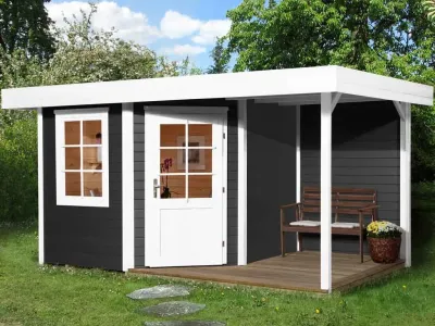 Gartenhaus Designhaus 213 Plus A Gr. 1 anthrazit Produktbild #1