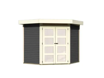 Gartenhaus Goldendorf 3 19 mm terragrau Produktbild #6