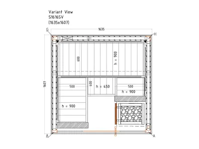 Systemsauna Variant View Small SPARSET inkl. 6,8 kW Saunaofen mit externer Steuerung Produktbild #8