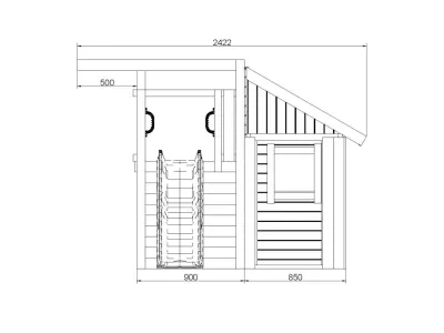 Spielturm Tibalu KDI inkl. Rutsche grün Produktbild #7