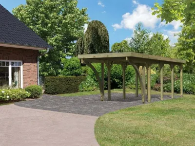 Carport Einzel 3 CLASSIC inkl. 2 Einfahrtsbögen Produktbild #1