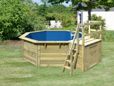 Holzpool Modell 1X Set naturbelassen Produktbild #3