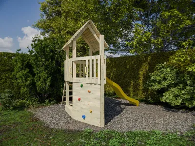Spielturm Ship Tower KDI inkl. Rutsche gelb Produktbild #2