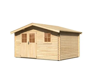 Gartenhaus Blockbohlenhaus Felsenau 5 38 mm naturbelassen Produktbild #4